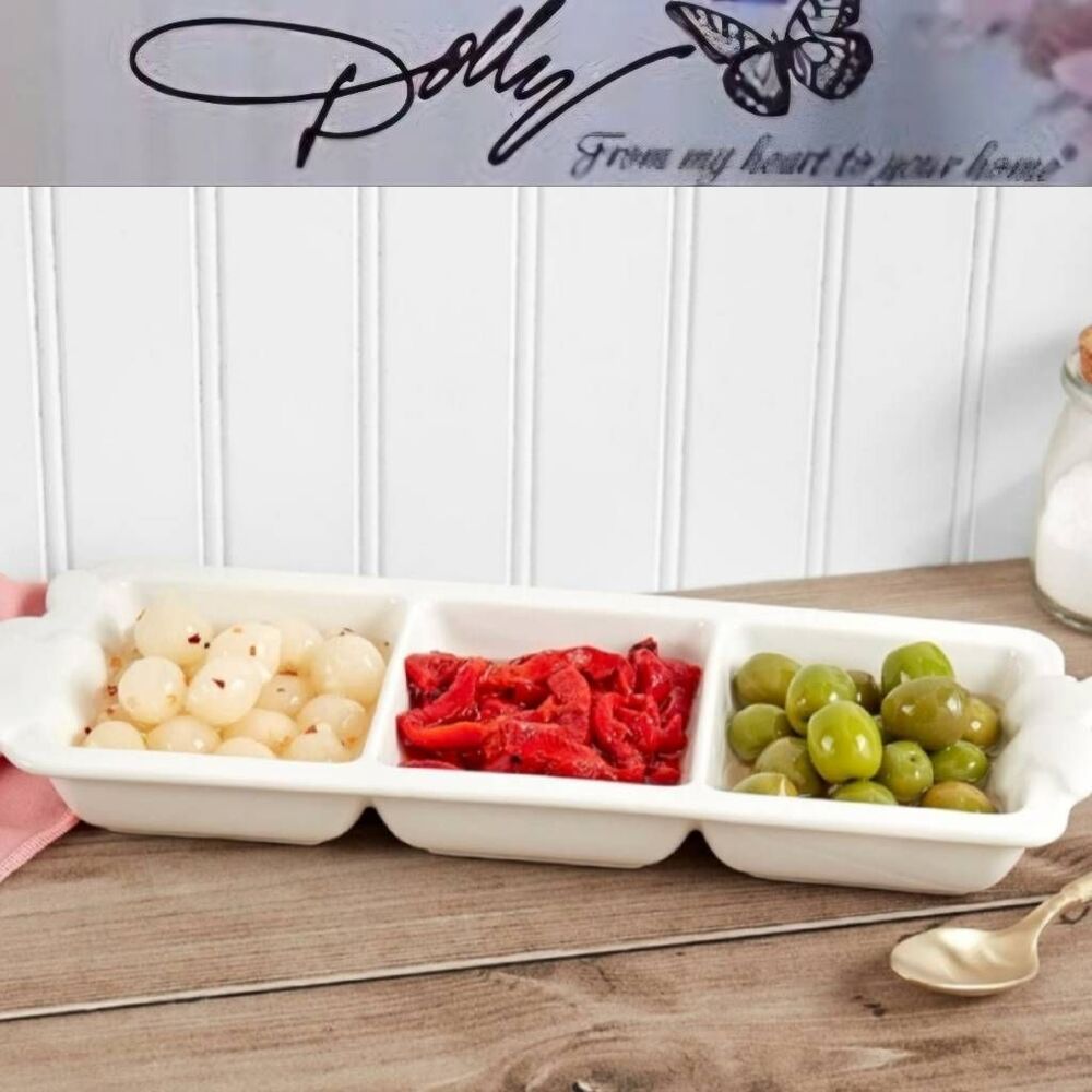 Dolly Parton Stoneware 3-Section Serving Tray